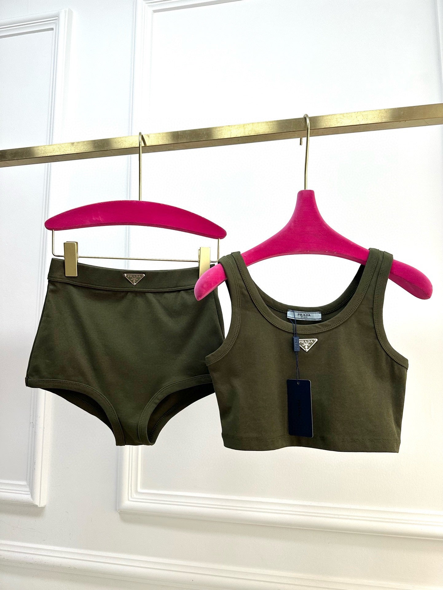 Tank top➕high waist underwear set,