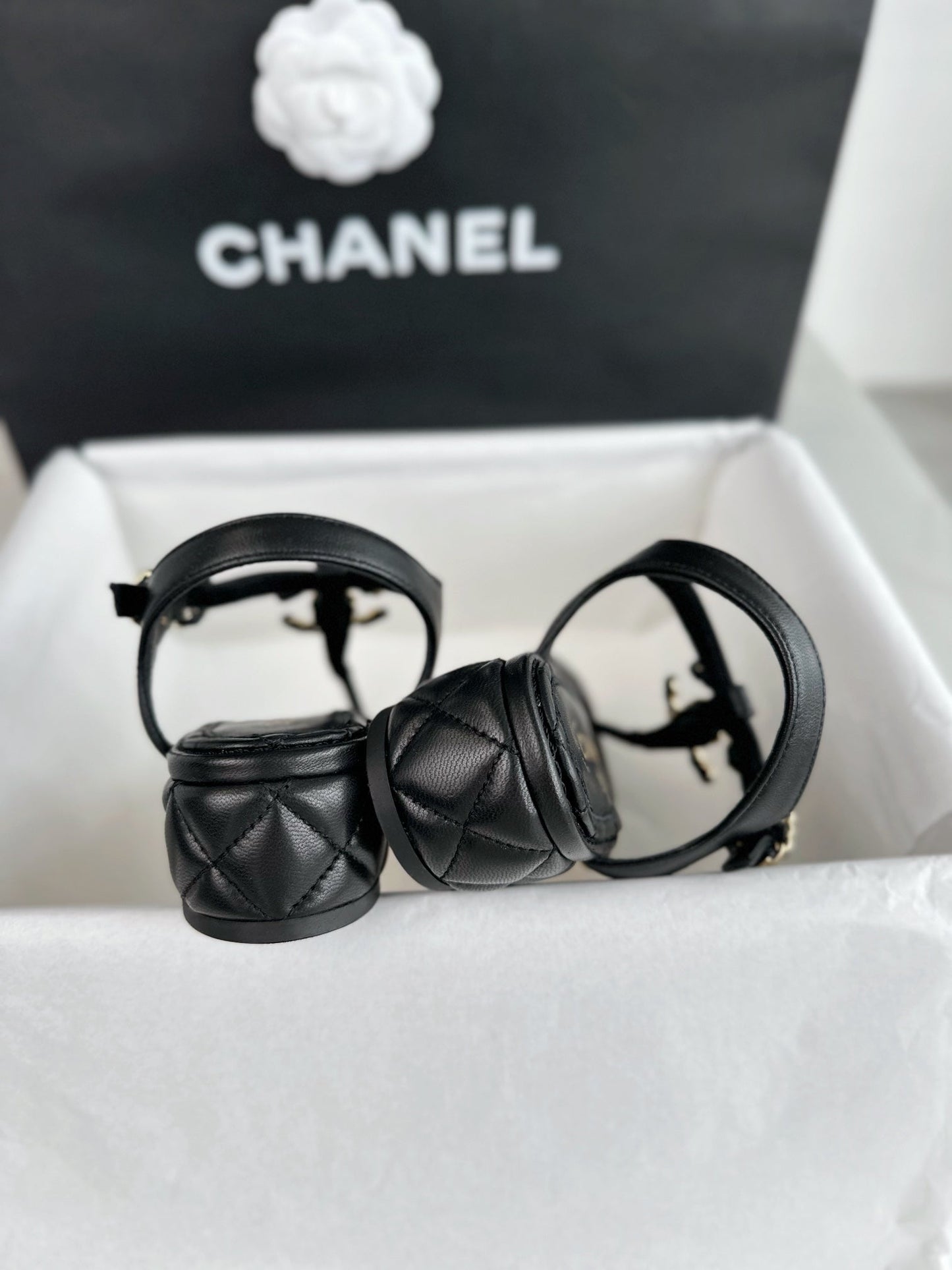 πππ Black flip-flop thick heel sandals