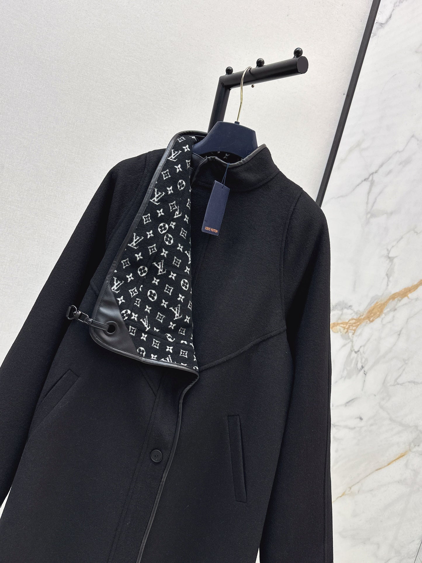 The latest autumn and winter vintage double-sided woolen long cloak coat