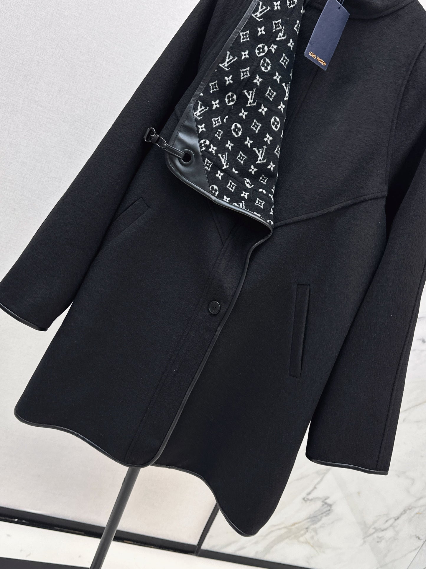 The latest autumn and winter vintage double-sided woolen long cloak coat