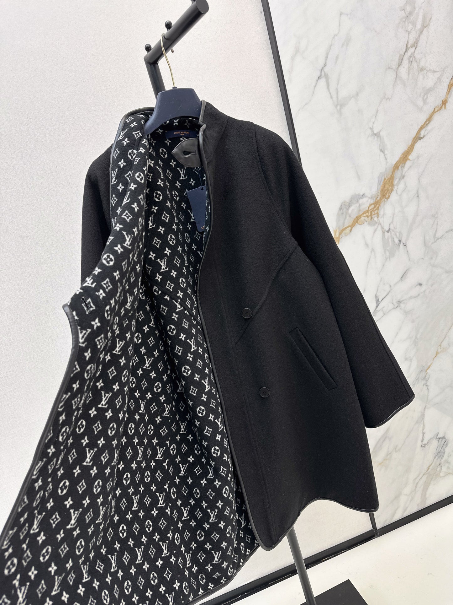 The latest autumn and winter vintage double-sided woolen long cloak coat