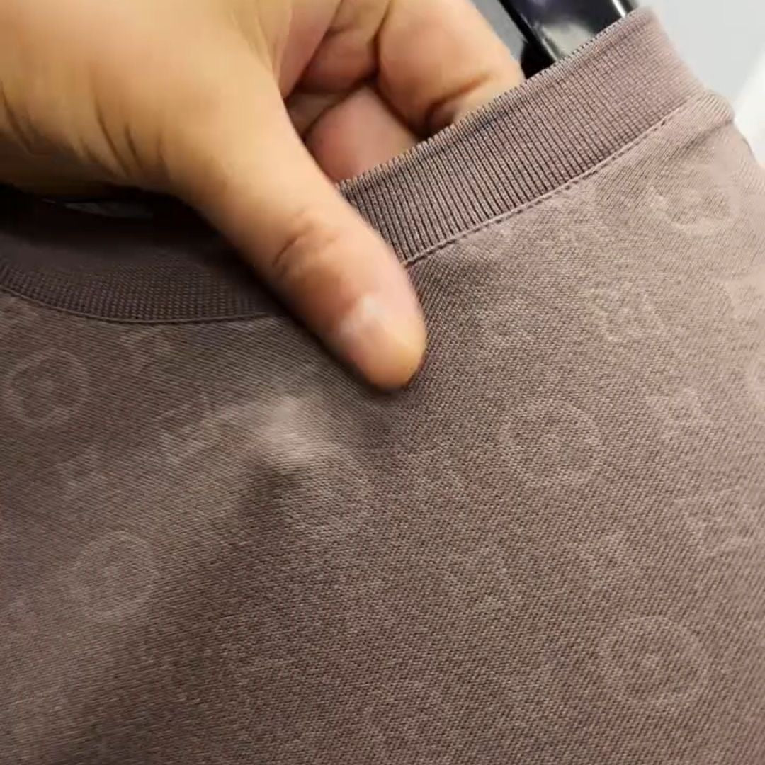 Embossed Cotton T-Shirt