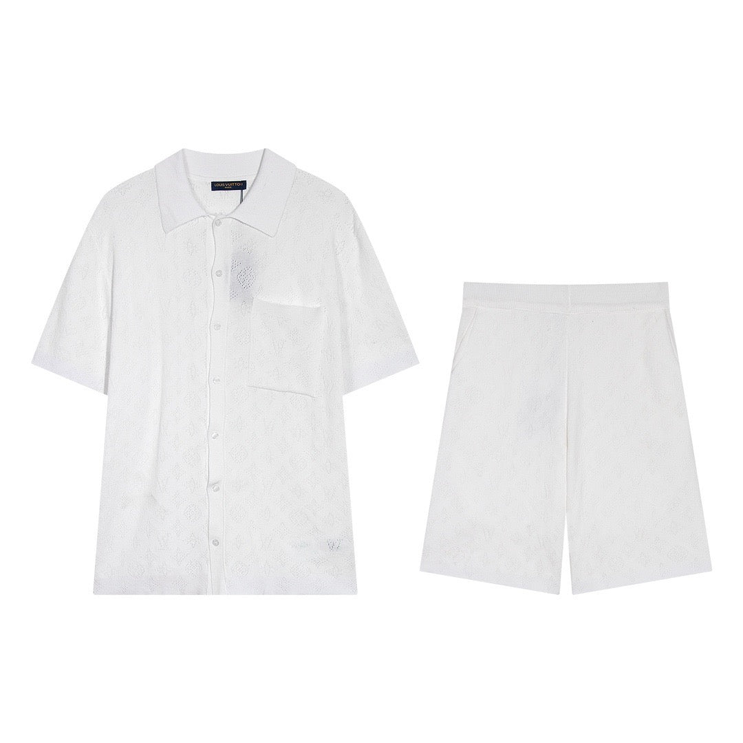 New spring and summer knitted hollow suit