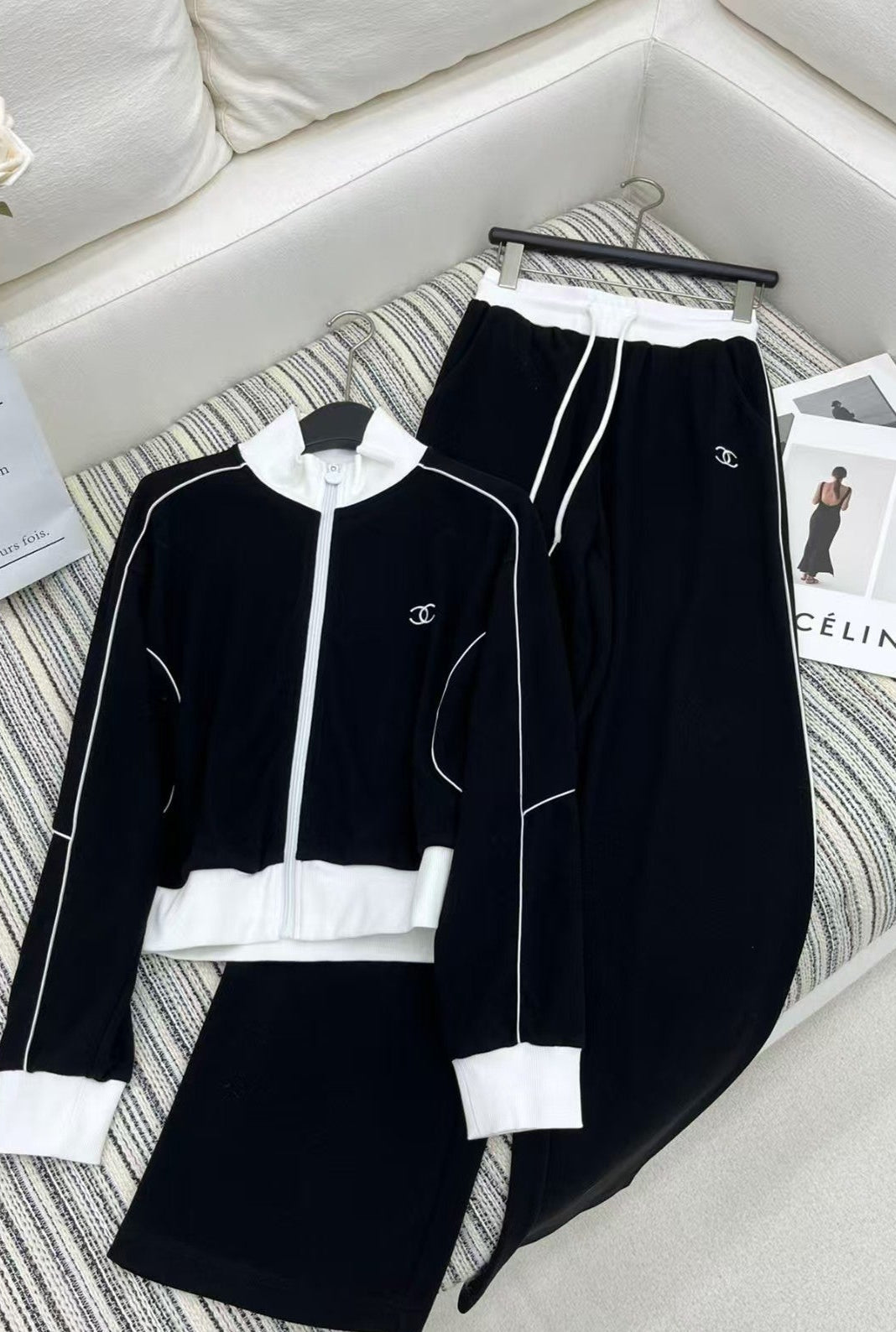 Classic zipper drawstring set