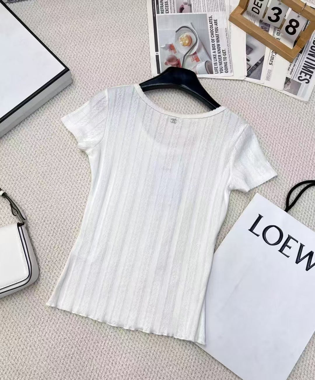 New style fungus neckline short sleeves