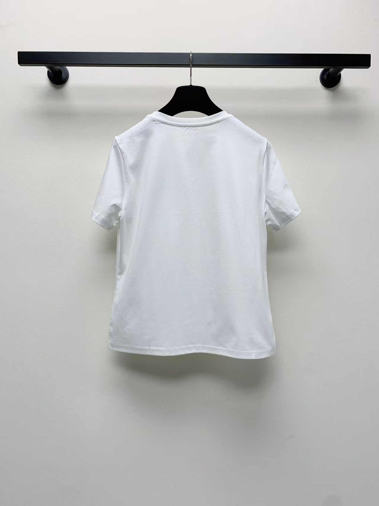 𝟐𝟓ss new style round neck rhinestone lettering pure cotton t-shirt