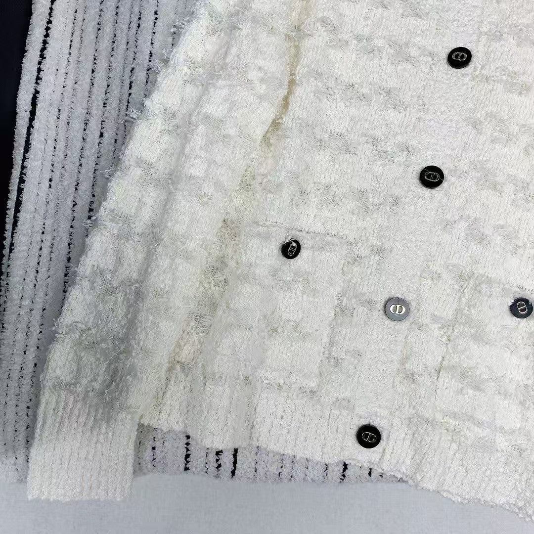 25ss custom buttoned knitted sweater cardigan