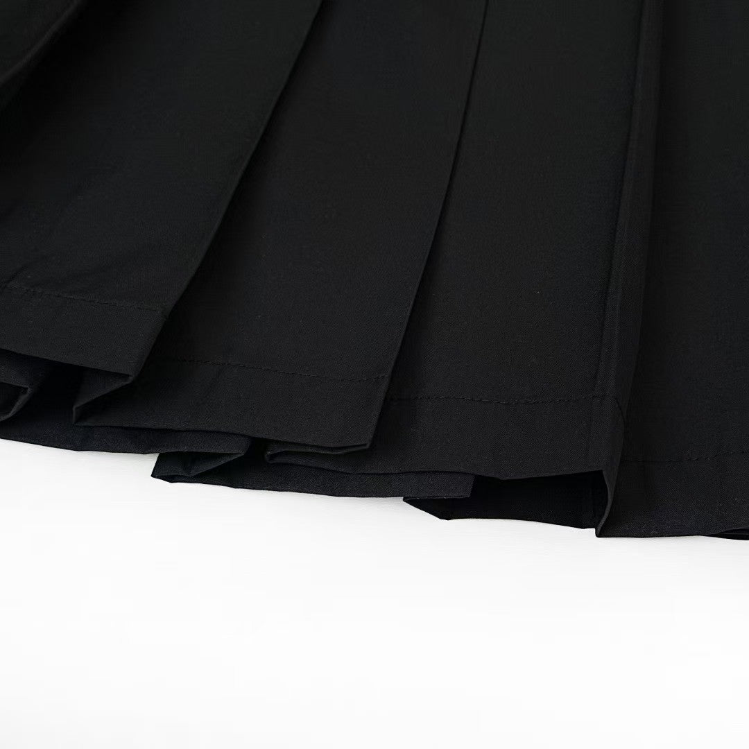 25ss mesh pleated maxi skirt