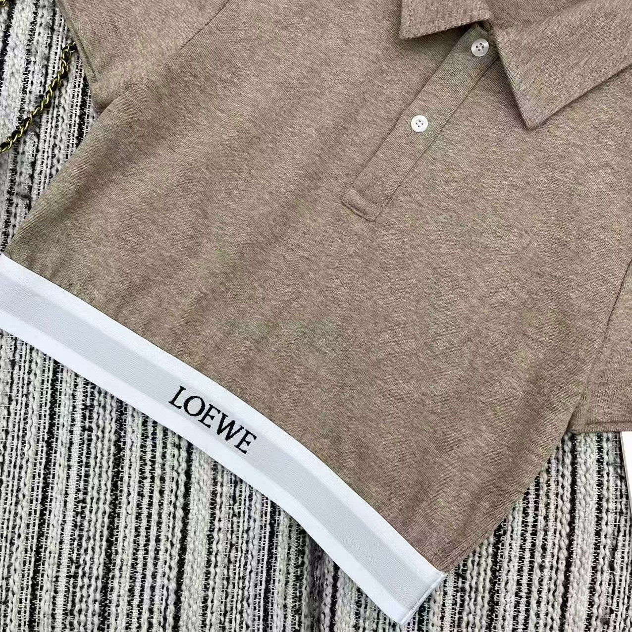 25 Early Spring Splicing Letter Ribbon Lapel Short Sleeve Suit