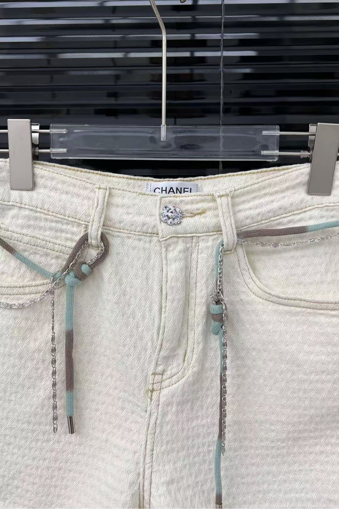braided rope jacquard shorts