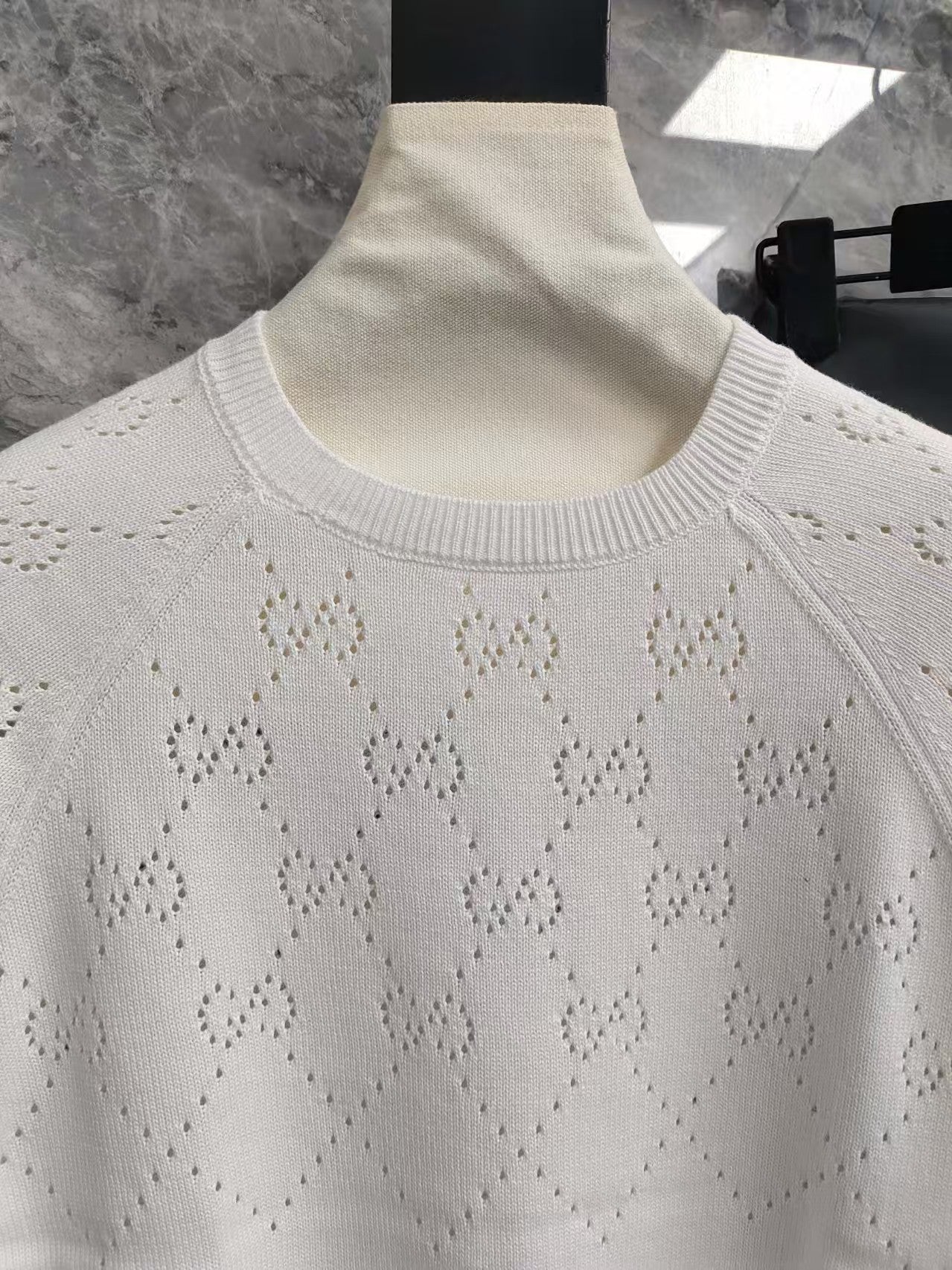 Cotton crew neck top