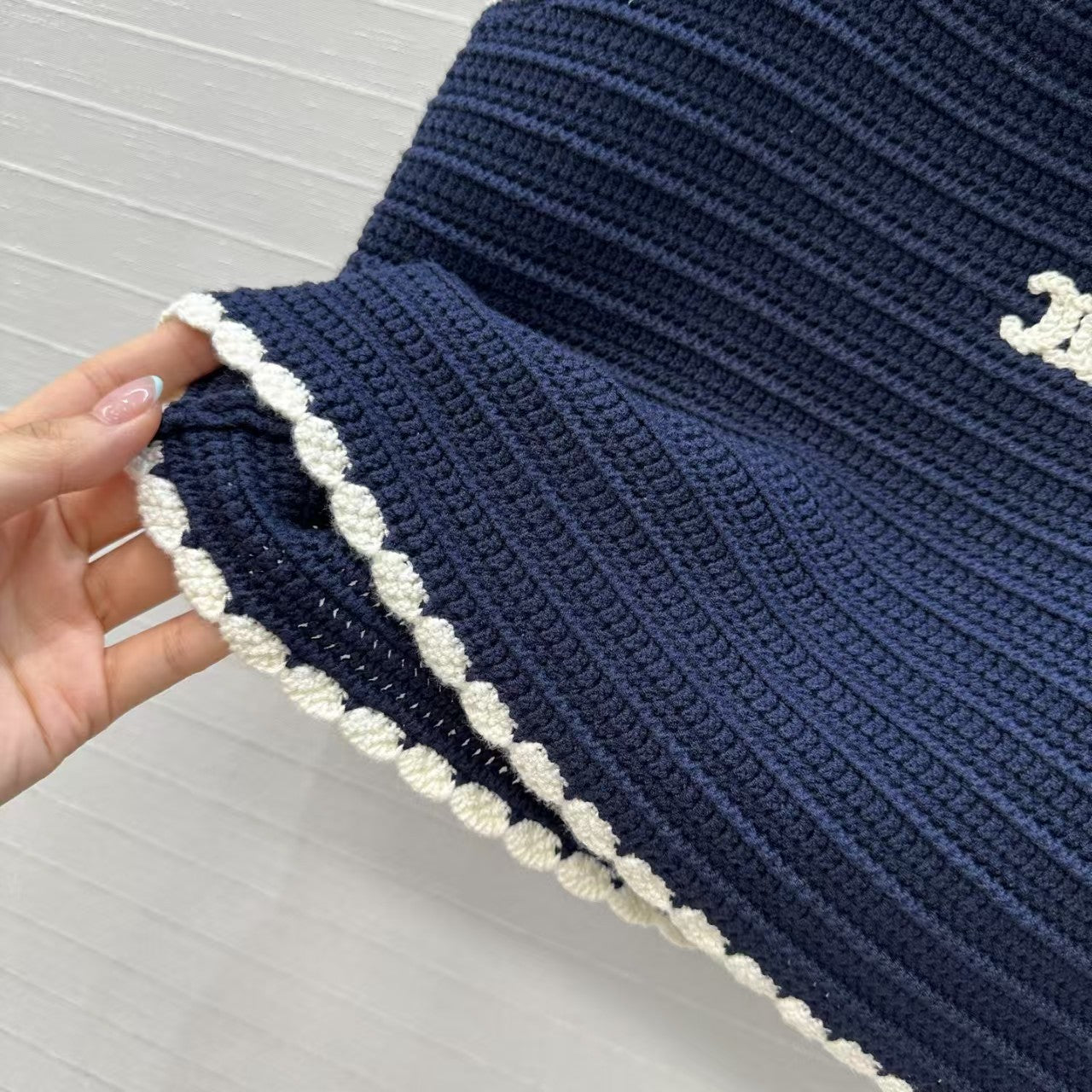 🔥🔥🔥Navy Crochet Tank Top