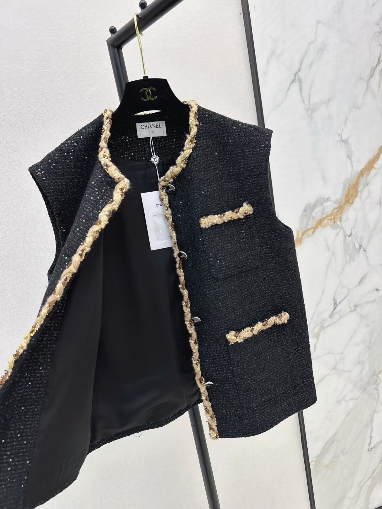 Latest Tweed Vest Jacket