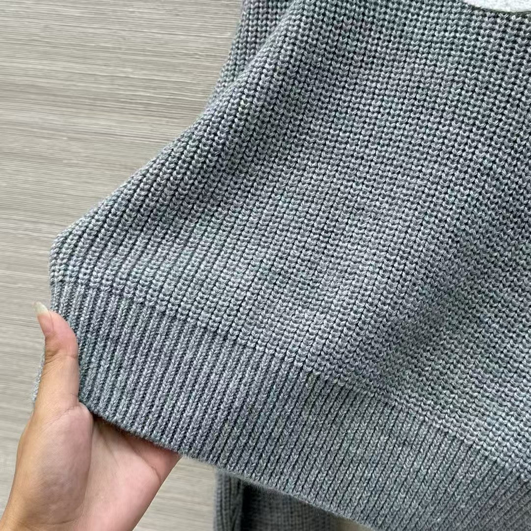 3D embroidered sweater