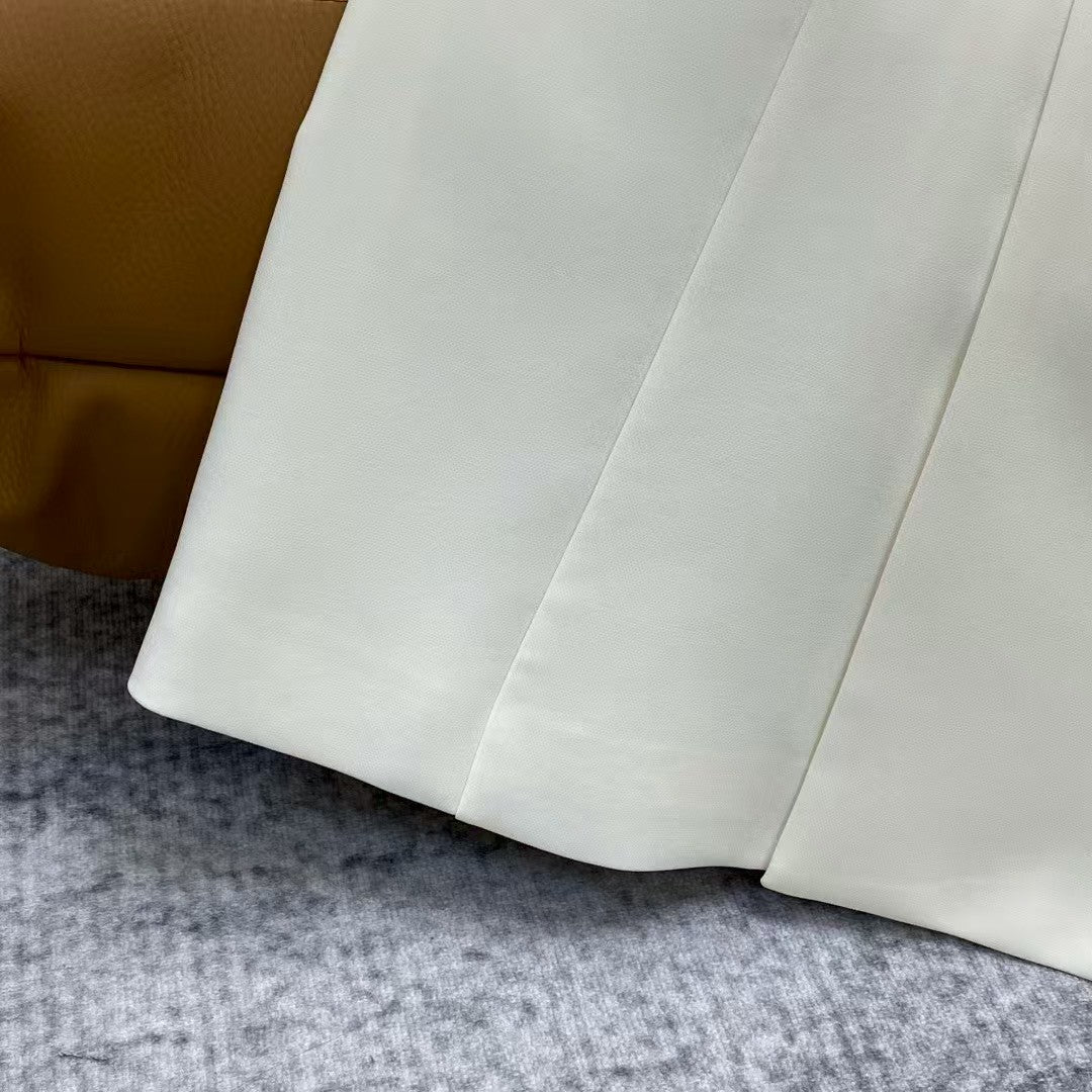 Elegant lapel side button waist dress