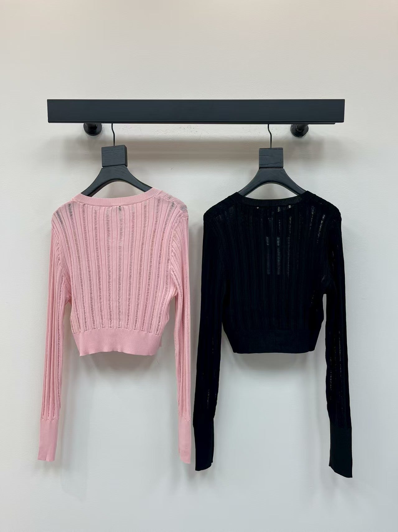 Striped knit cardigan