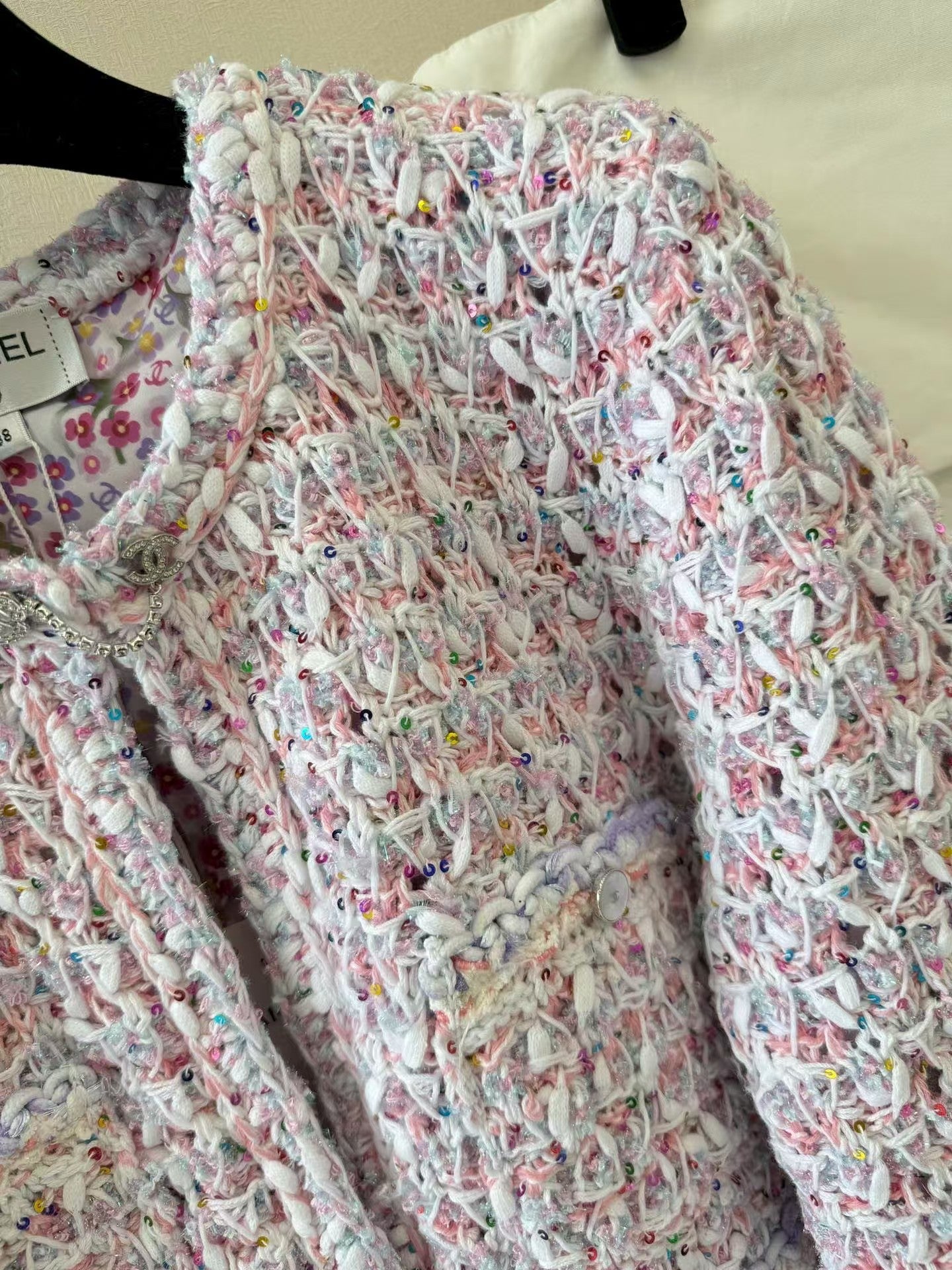 Colorful macaron cardigan