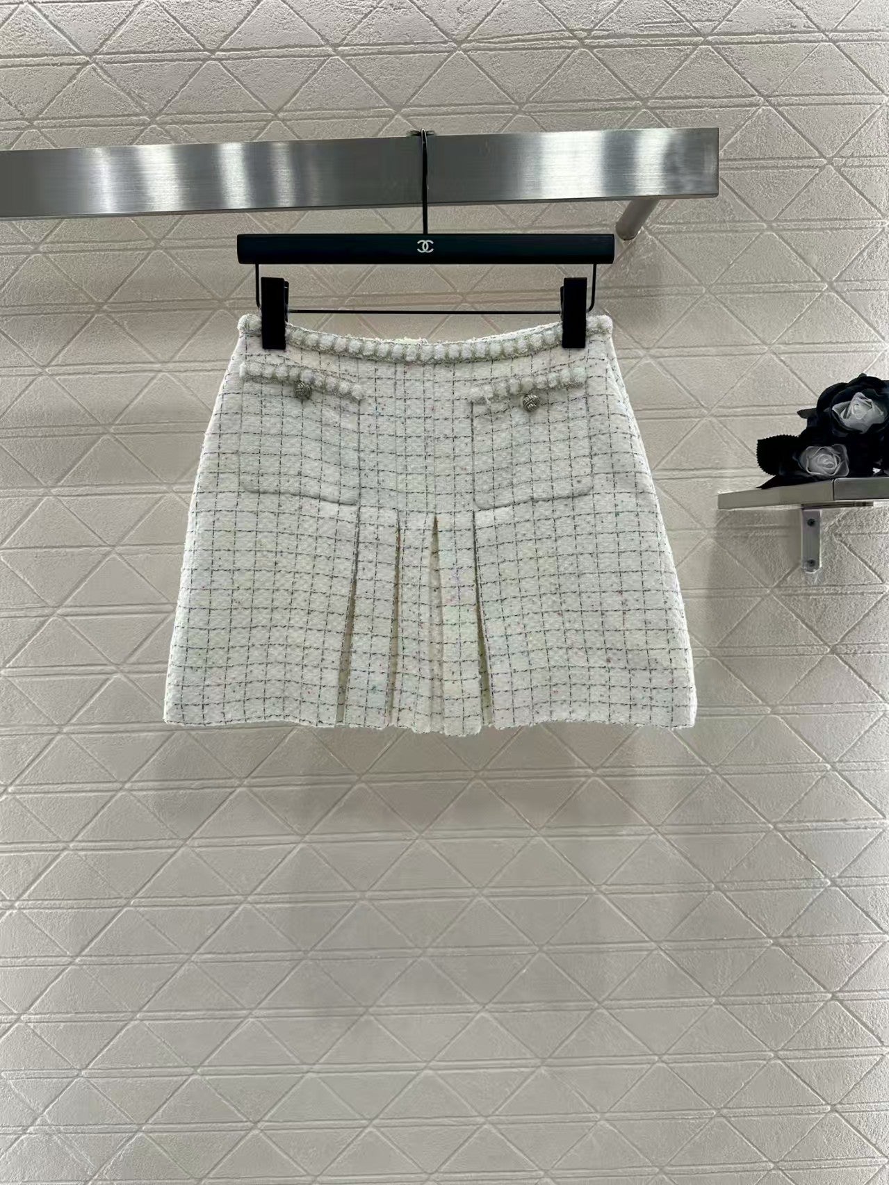 Woolen wool coat and skirt suit