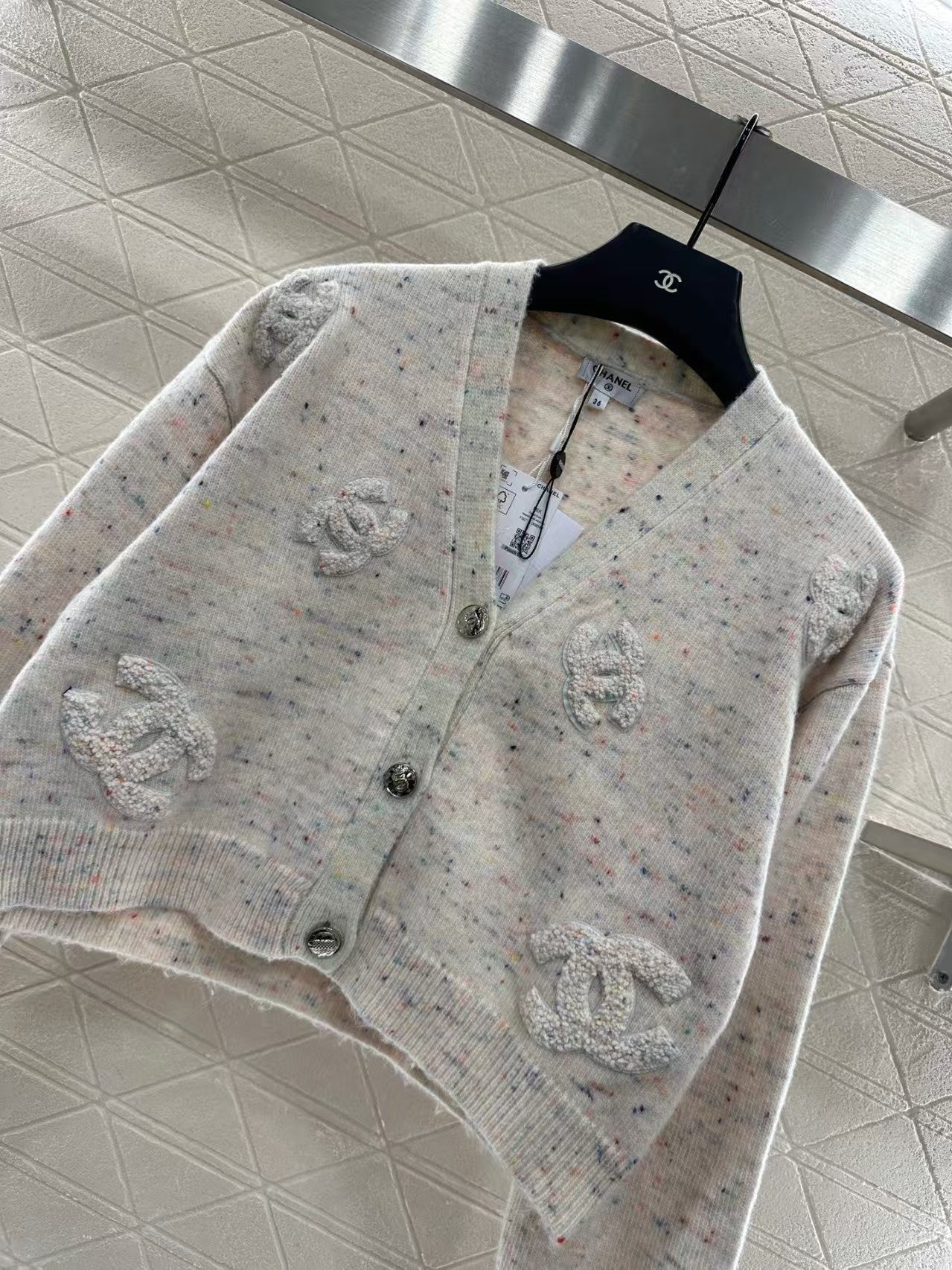 Double C knitted cardigan