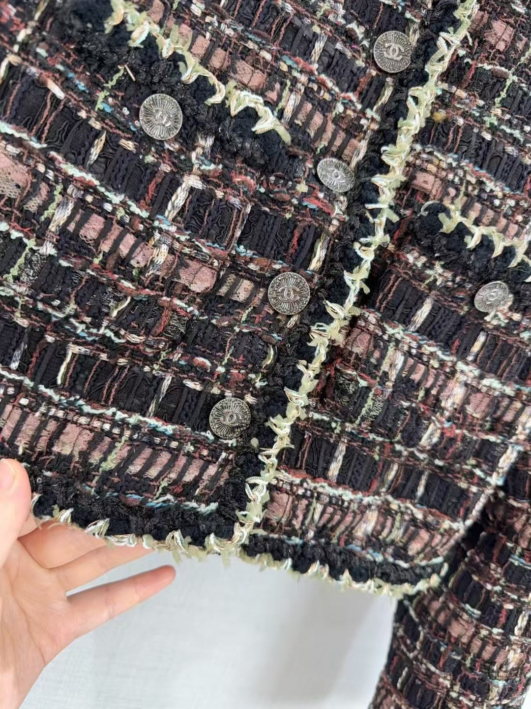 New double pocket woven tweed jacket