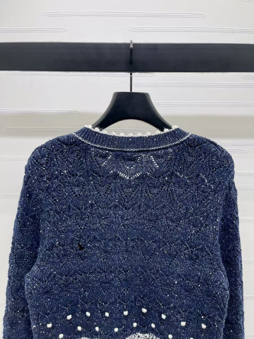 New double-layer contrast color knitted cardigan