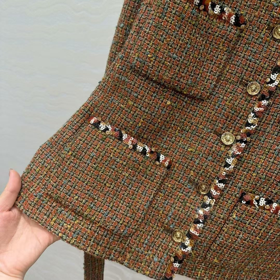 New check tweed jacket