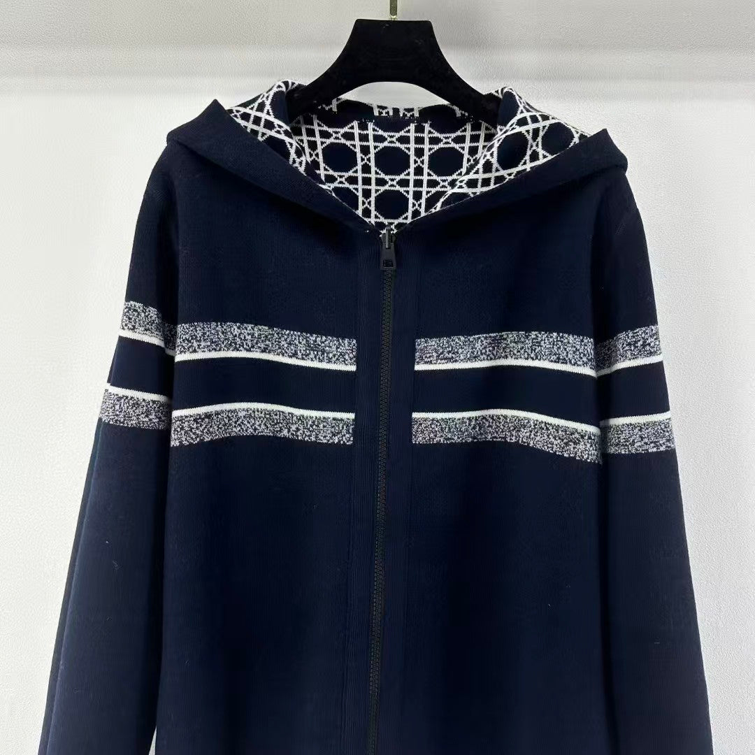 Autumn and winter new hooded double-faced wool jacket