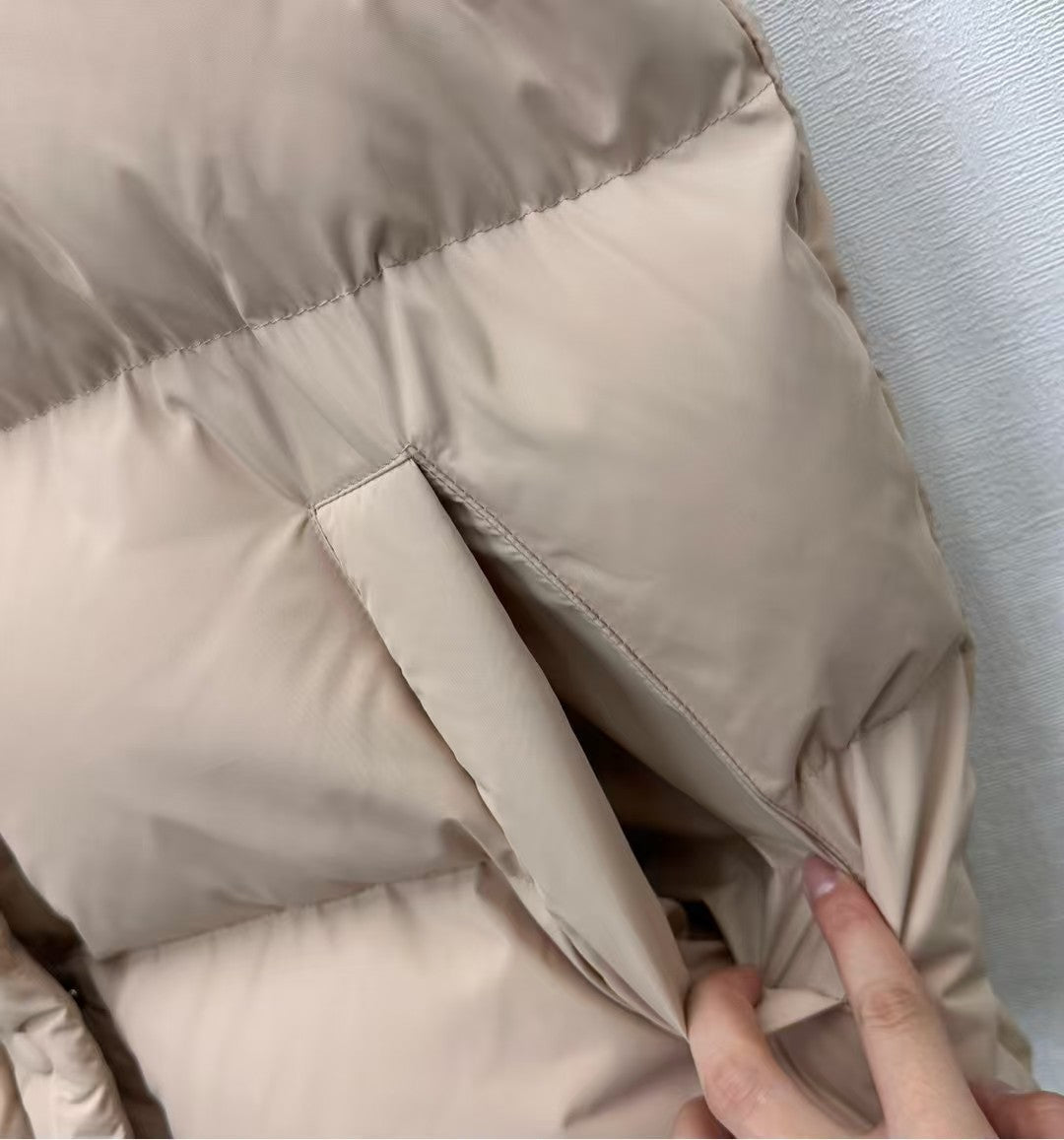 Color-blocked down vest