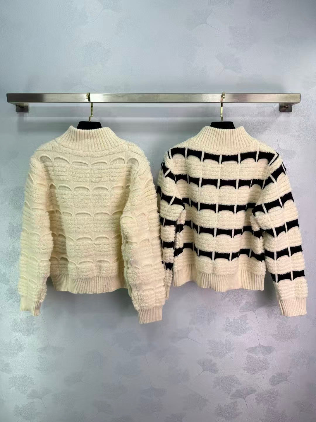 Diamond pattern knit cardigan
