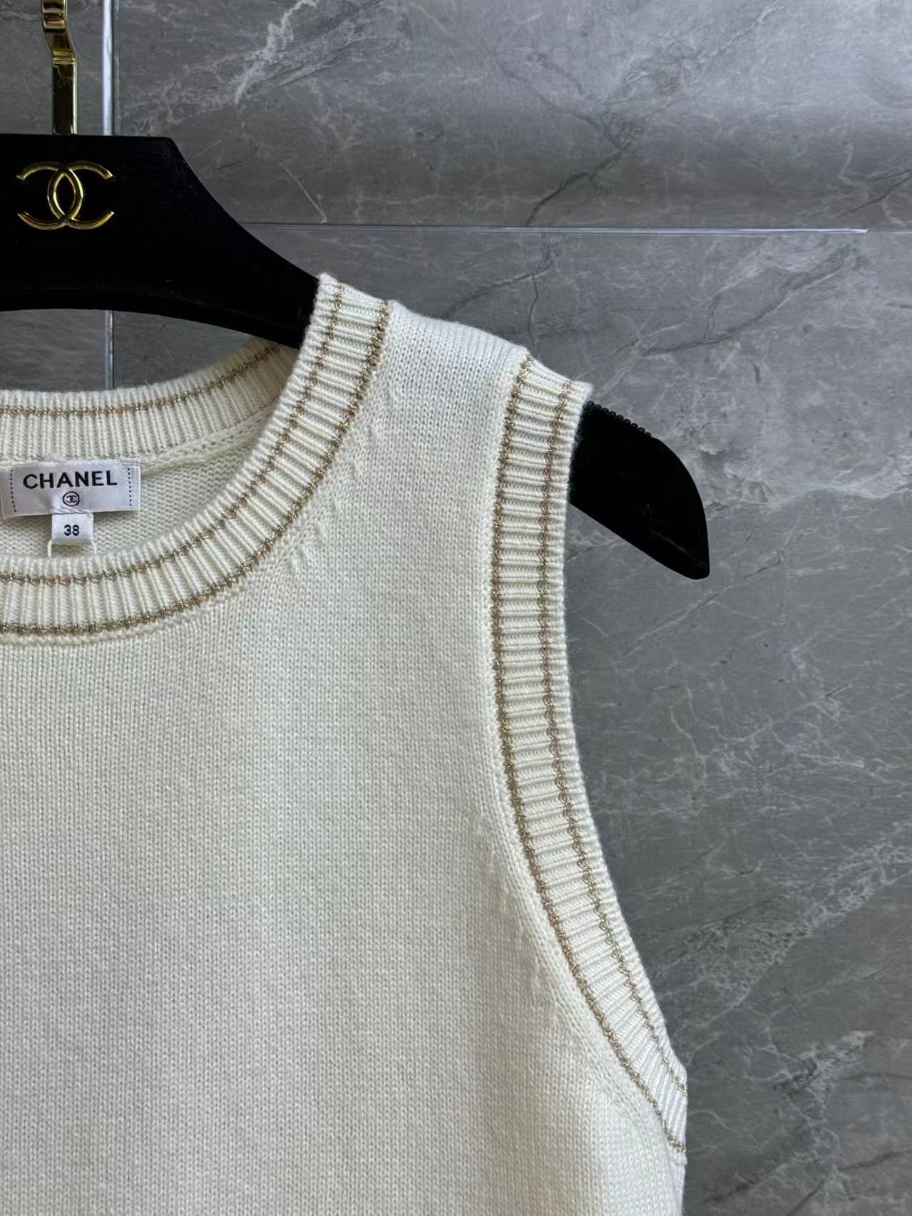 Platinum knitted vest