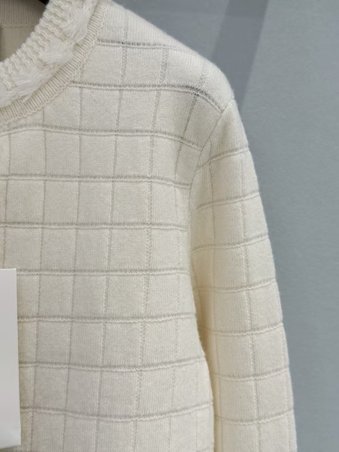 26ss plaid frayed edge knit cardigan