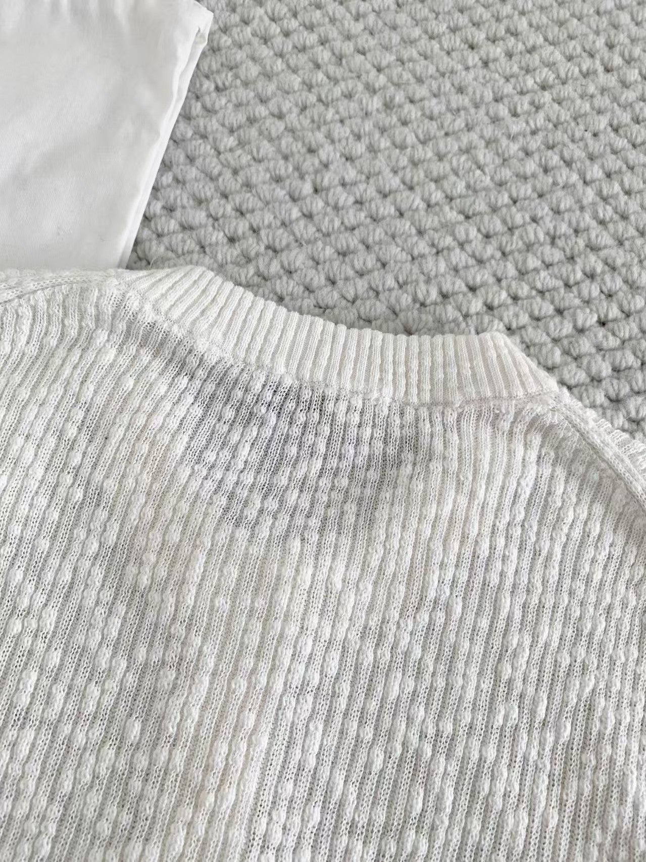 26SS Textured Knit Cardigan