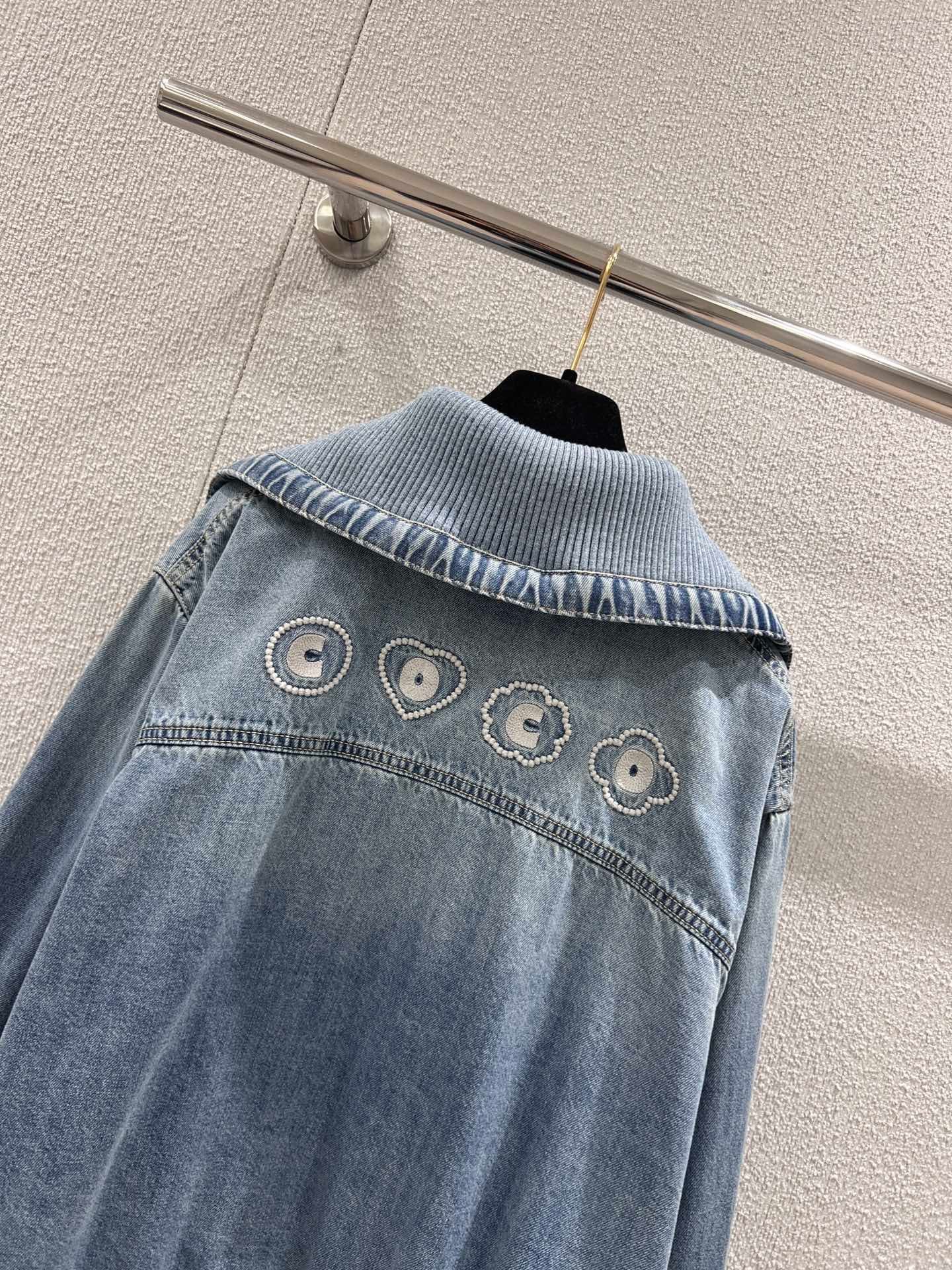New Love Embroidered Collar Cowboy