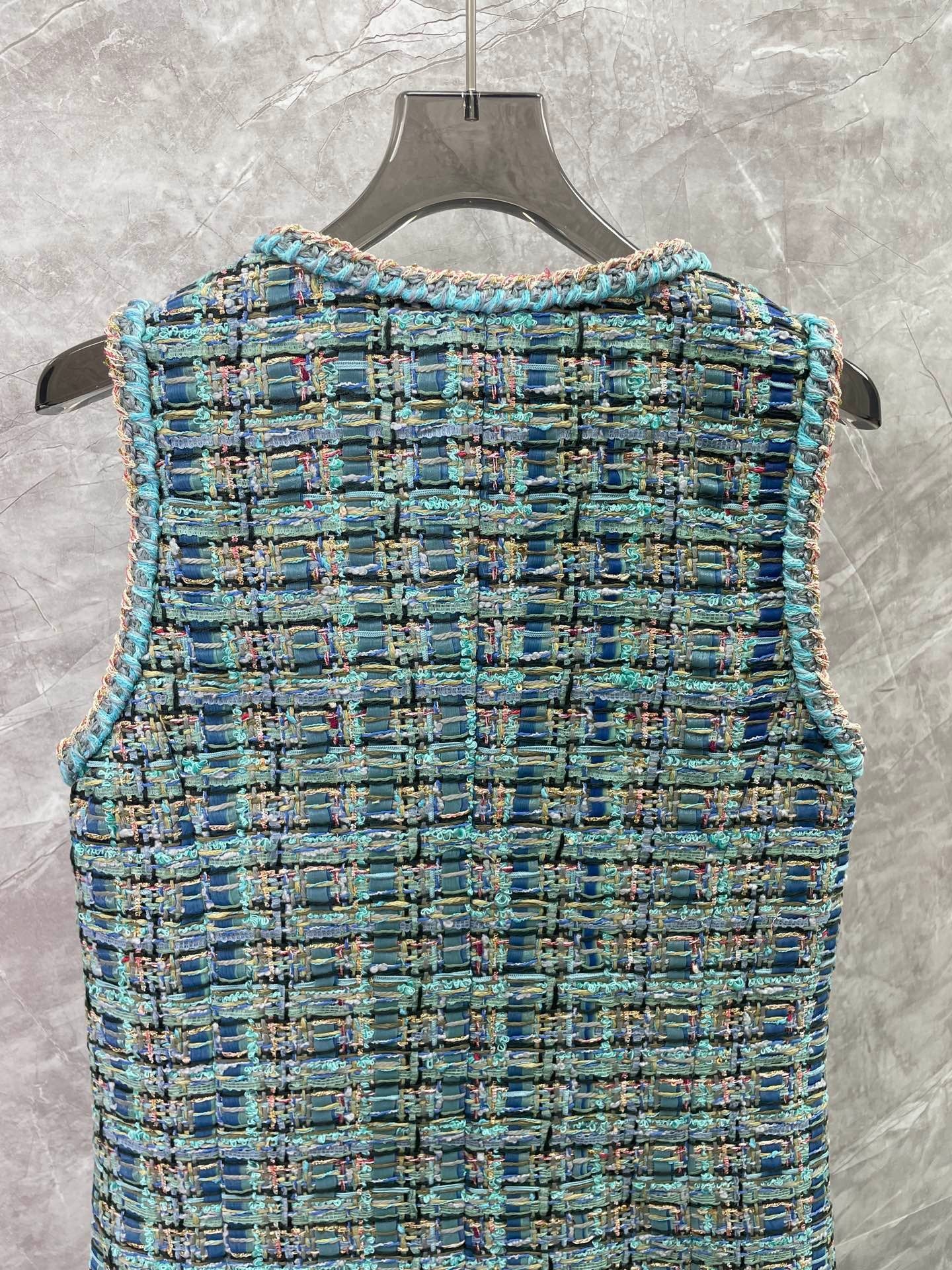 Woolen tied edge dress vest skirt