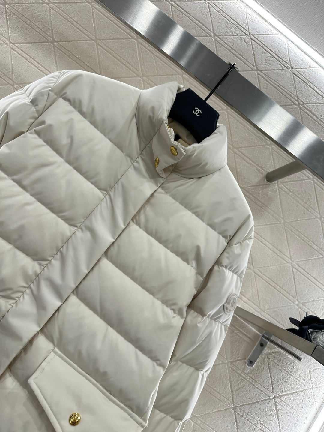 Stand up collar down cotton jacket