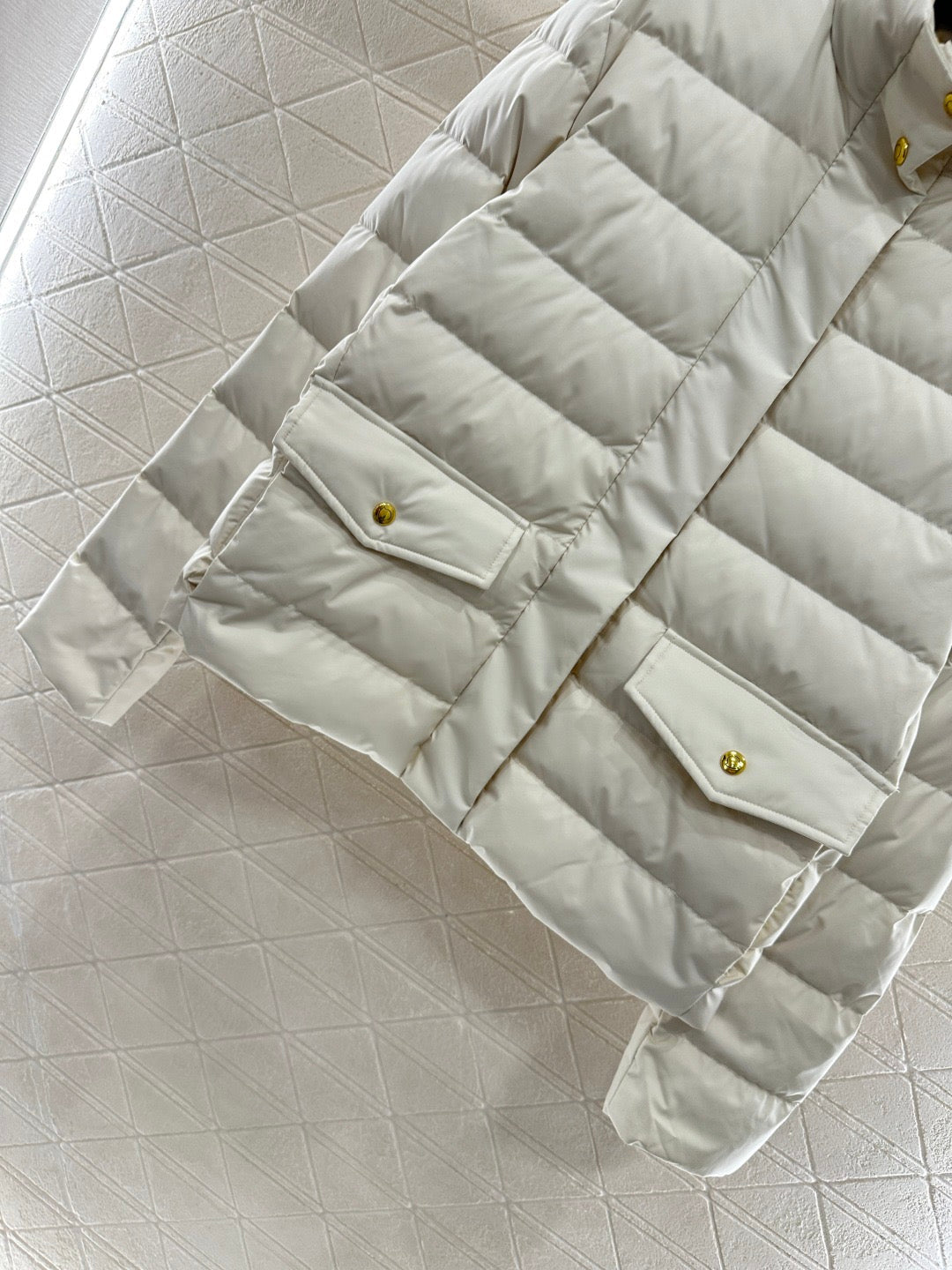 Stand up collar down cotton jacket