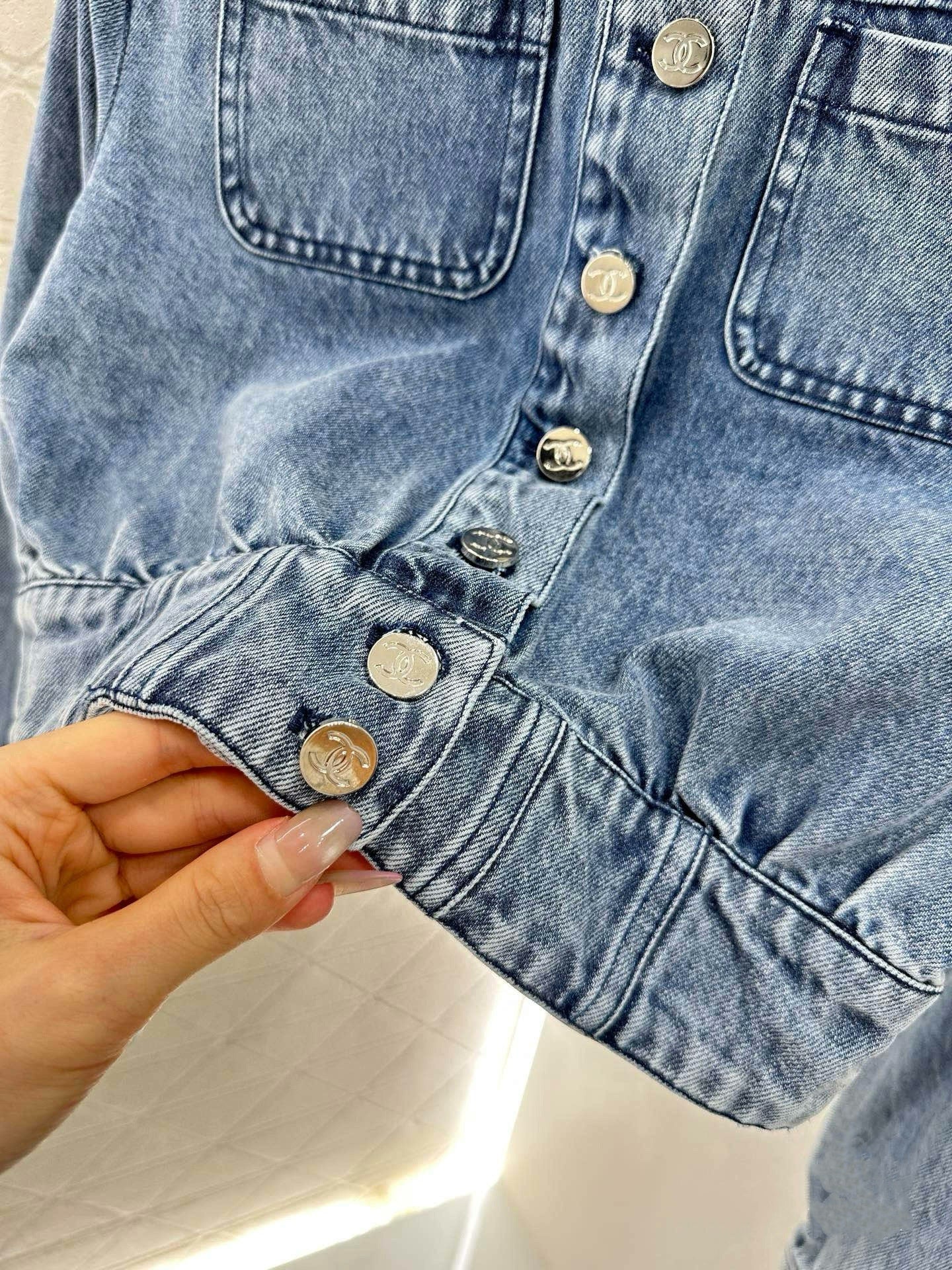 New interior printed denim jacket