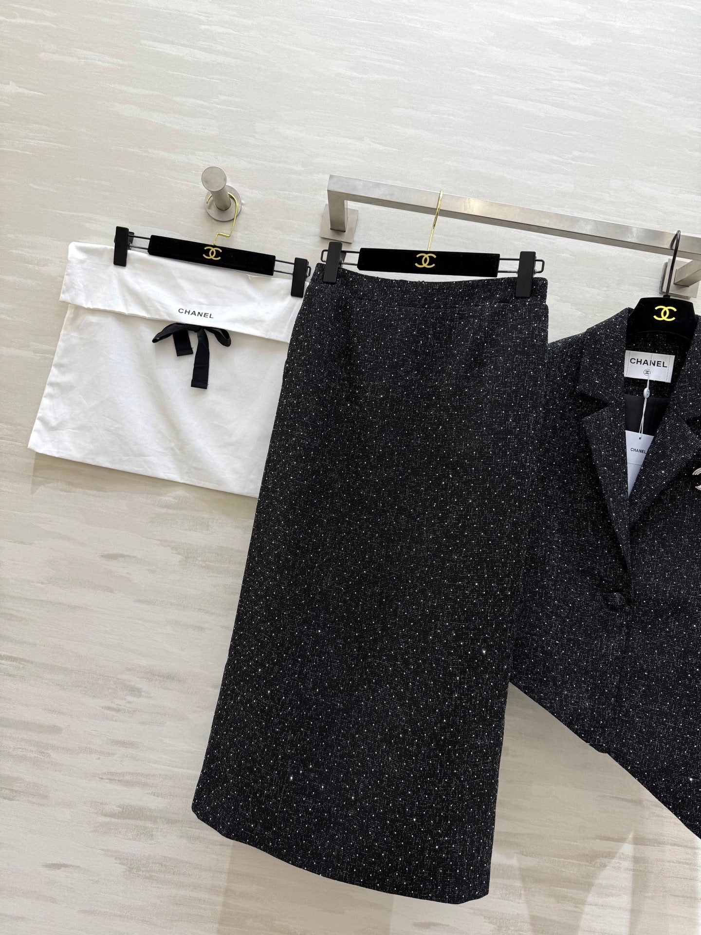 Wool tweed suit