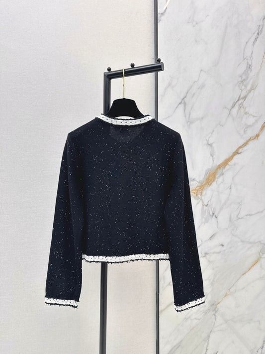 26 Newest Color-Blocked Sequin Cardigan Jacket