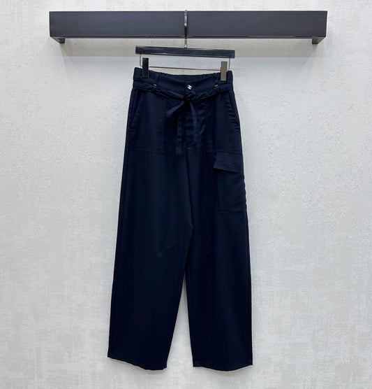 26. Straight-Leg Trousers with Drawstring Waist