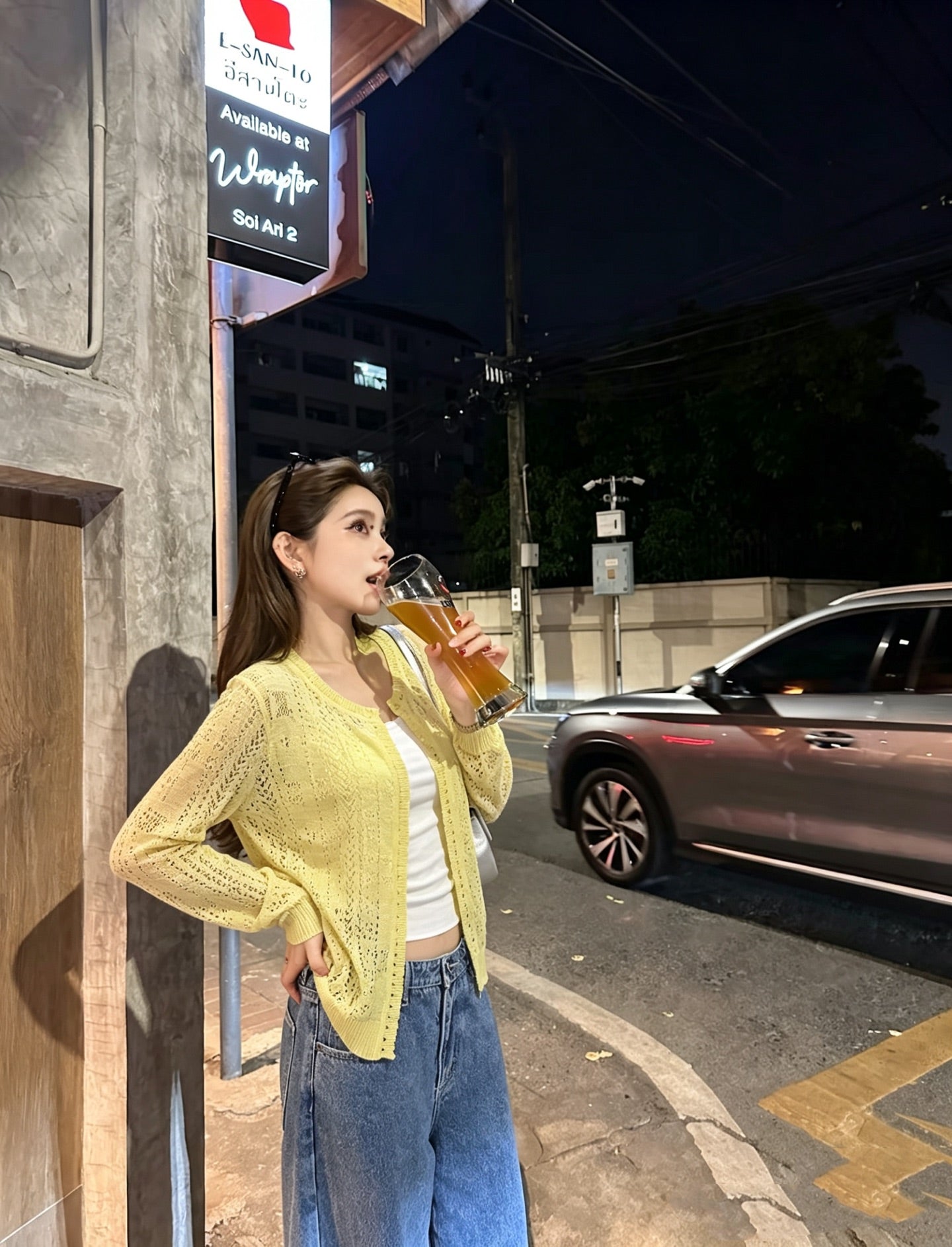 26SS Ultra-thin Hollow-out Knit Cardigan