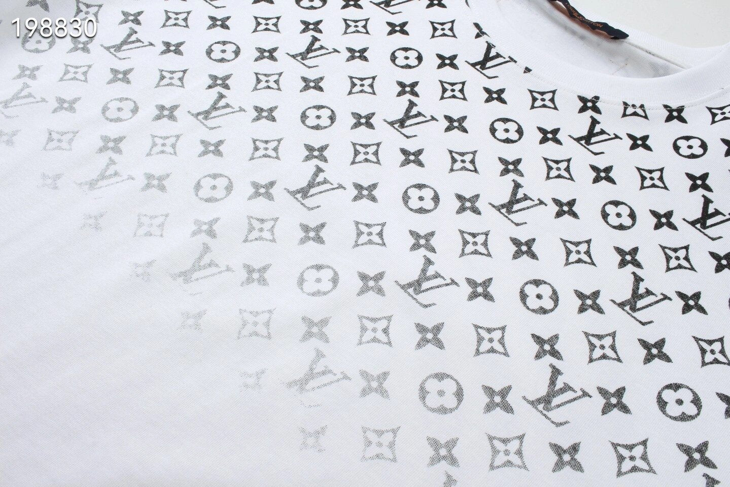 MONOGRAM GRADIENT BLACK WHITE T SHIRT