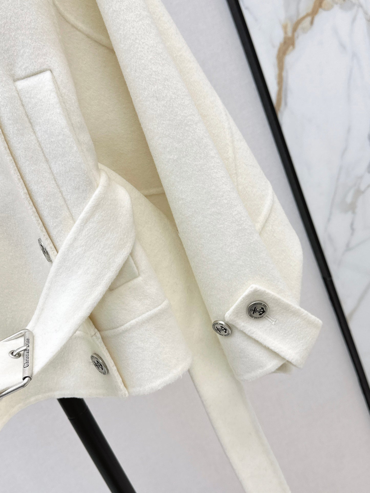 Latest autumn and winter double breasted lapel short coat