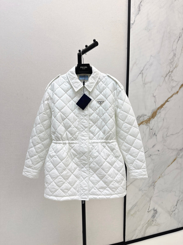 The latest double-sided diamond shaped quilted cotton jacket for autumn and winter
