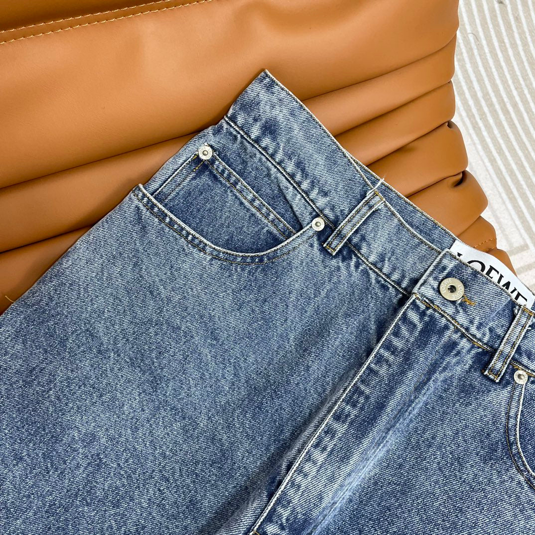 Men's Blue Washed Tannin Denim Pants