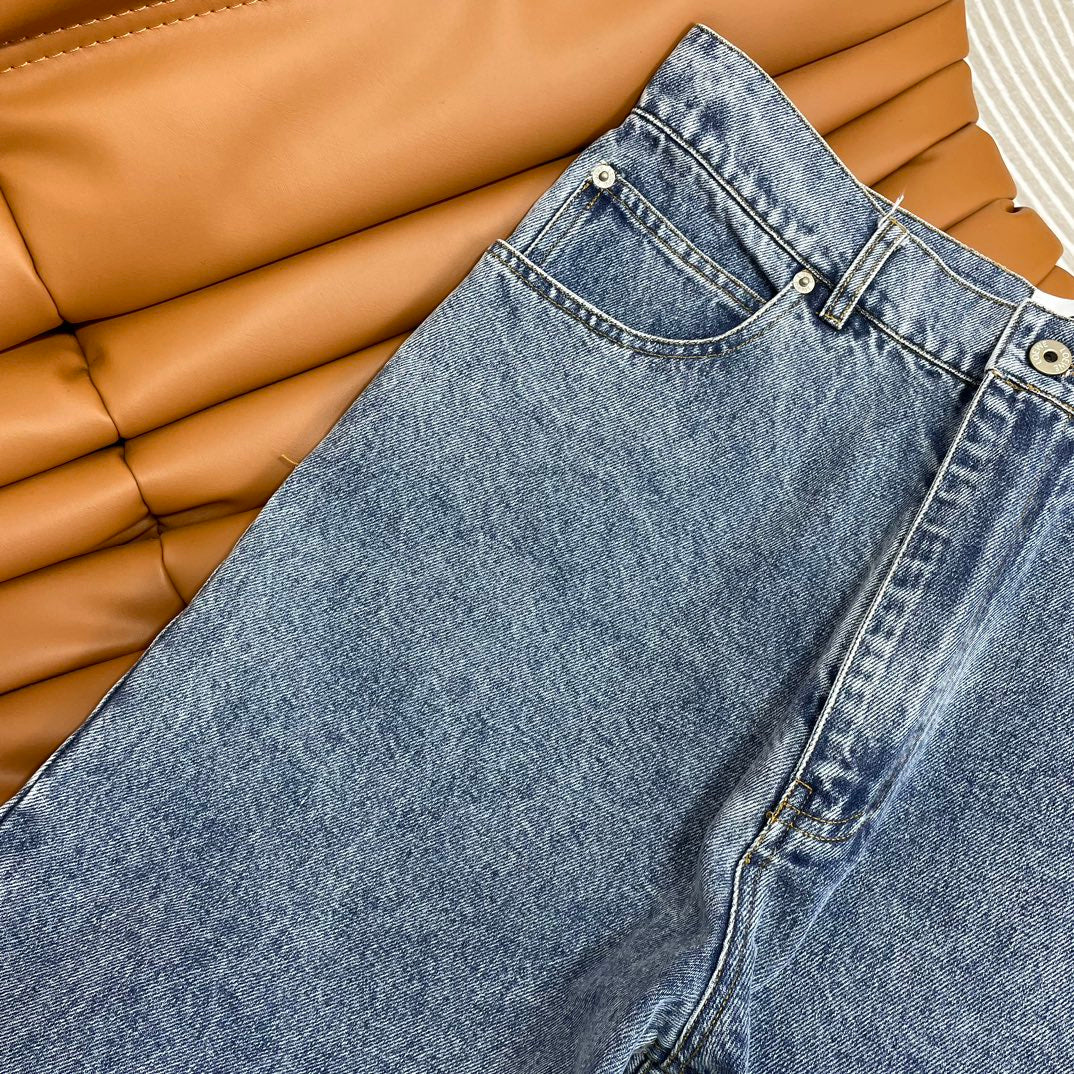 Men's Blue Washed Tannin Denim Pants