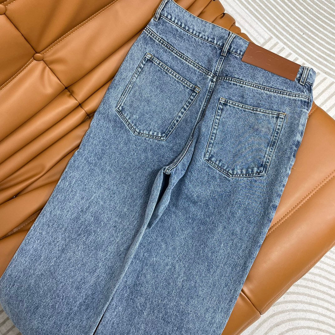 Men's Blue Washed Tannin Denim Pants