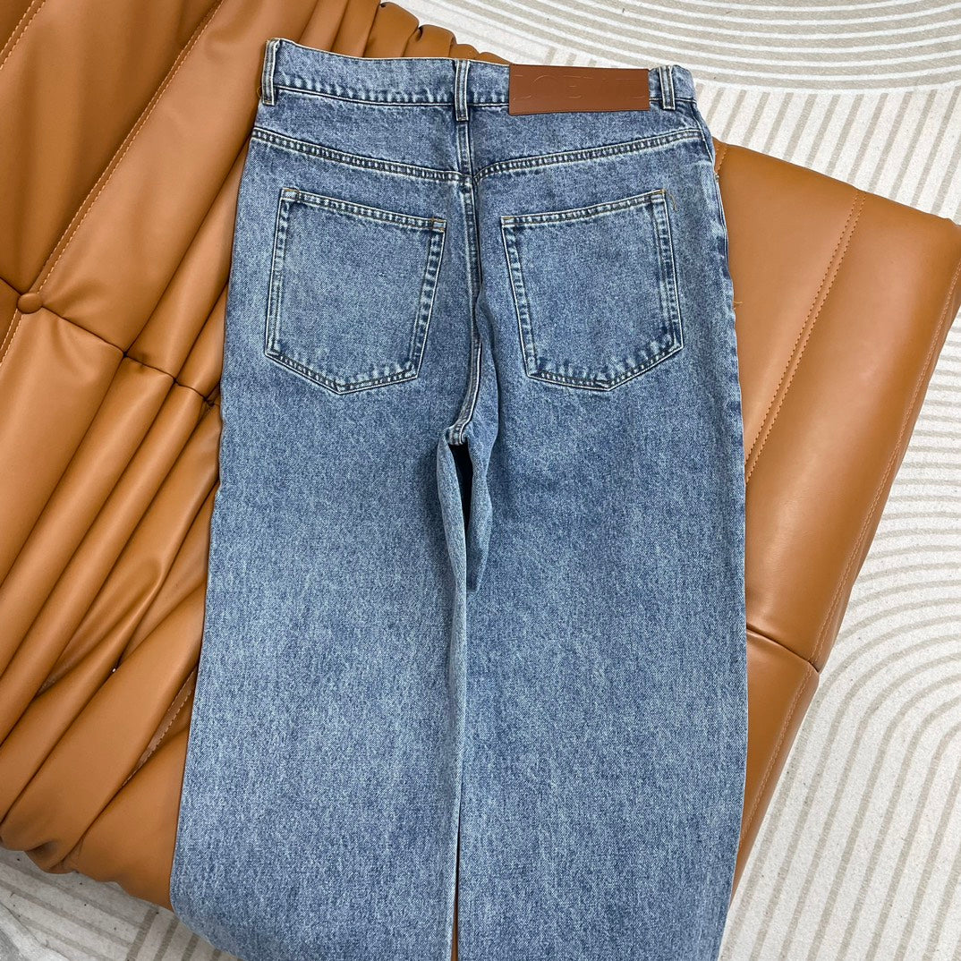 Men's Blue Washed Tannin Denim Pants