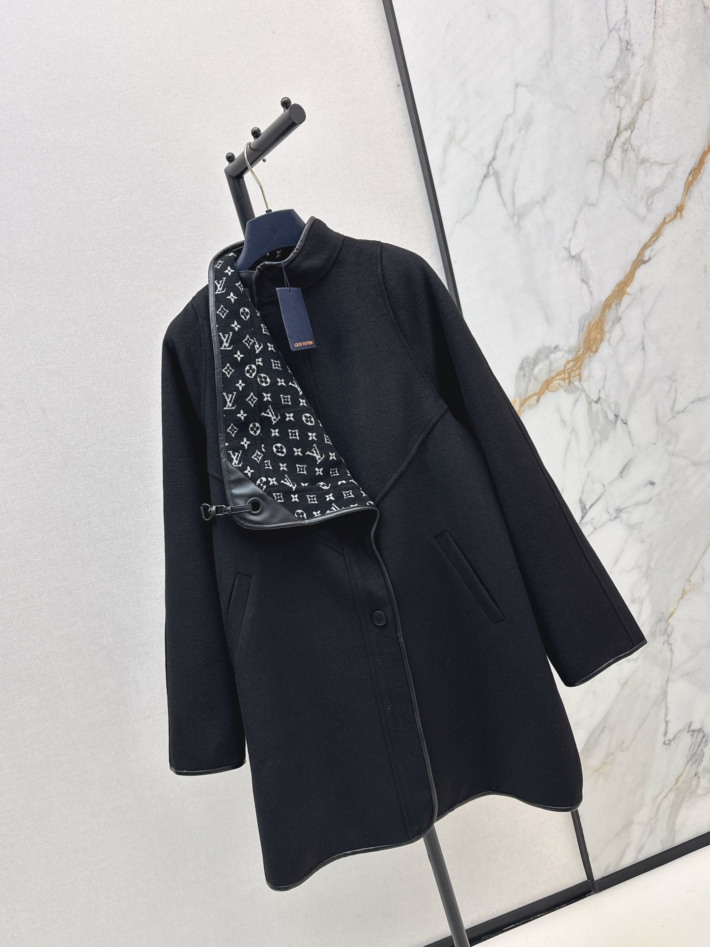 The latest autumn and winter vintage double-sided woolen long cloak coat