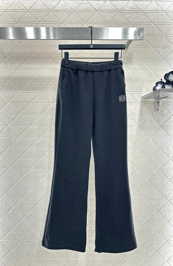Micro pull drawstring straight leg pants